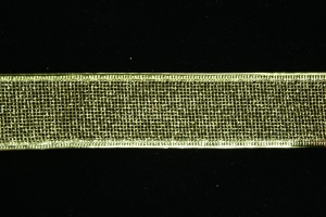 1.5 Inch Gold Wired Christmas Ribbon w/ Gold Edges - Gold Glittered Mesh, 1.5 Inch x 50 Yards (Lot of 1 Spool) SALE ITEM